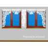 Ażur pionowy zwisający wstawka 3 warstwy 90 cm * 30 cm