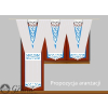 Ażur pionowy zwisający wstawka 3 warstwy 50  cm * 20 cm
