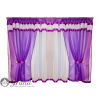 Firanka gotowa z lambrekinem 150 cm fiolet