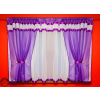 Firanka gotowa z lambrekinem 150 cm fiolet
