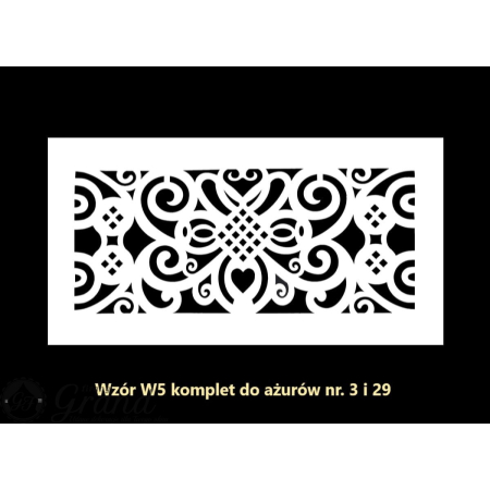Ażur do paneli wstawka do paneli ekranów 5 warstwowy szerokość 100 -120 cm