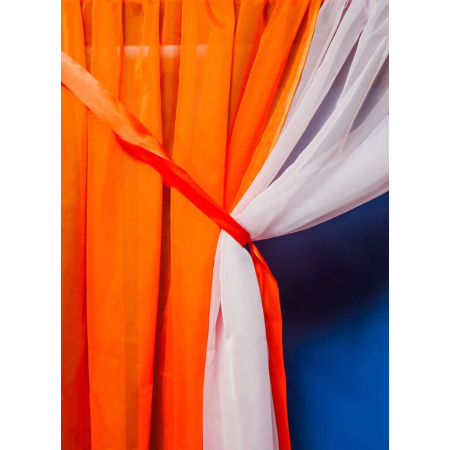 Firanka gotowa pomarańcz - biały 150 cm