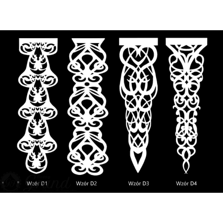 Ażur zwis pion wstawka 3 warstwowy 140 cm * 35 cm  B