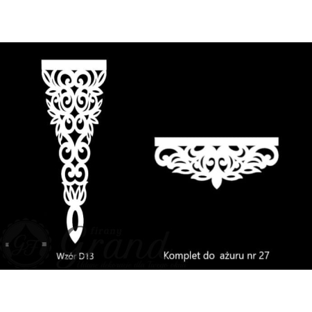 Ażur pionowy zwiasający wstawka 5 warstw 150 cm * 40 cm