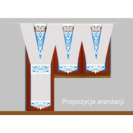 Ażur wstawka do paneli ekranów 3 war. szerokość 60 cm biały połysk