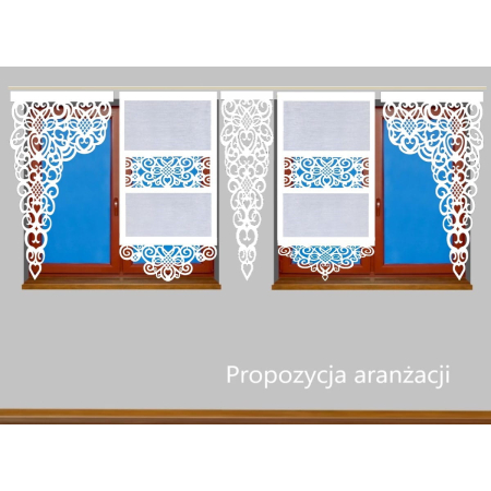 Ażur wstawka do paneli ekranów 3 war. szerokość 60 cm biały połysk