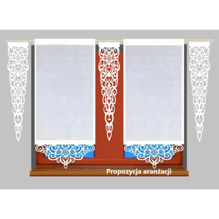 Ażur pion zwis wstawka dekor 5 warstw 120 cm * 35 cm  B  wzór D4