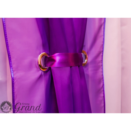 Firanka gotowa z lambrekinem 150 cm fiolet